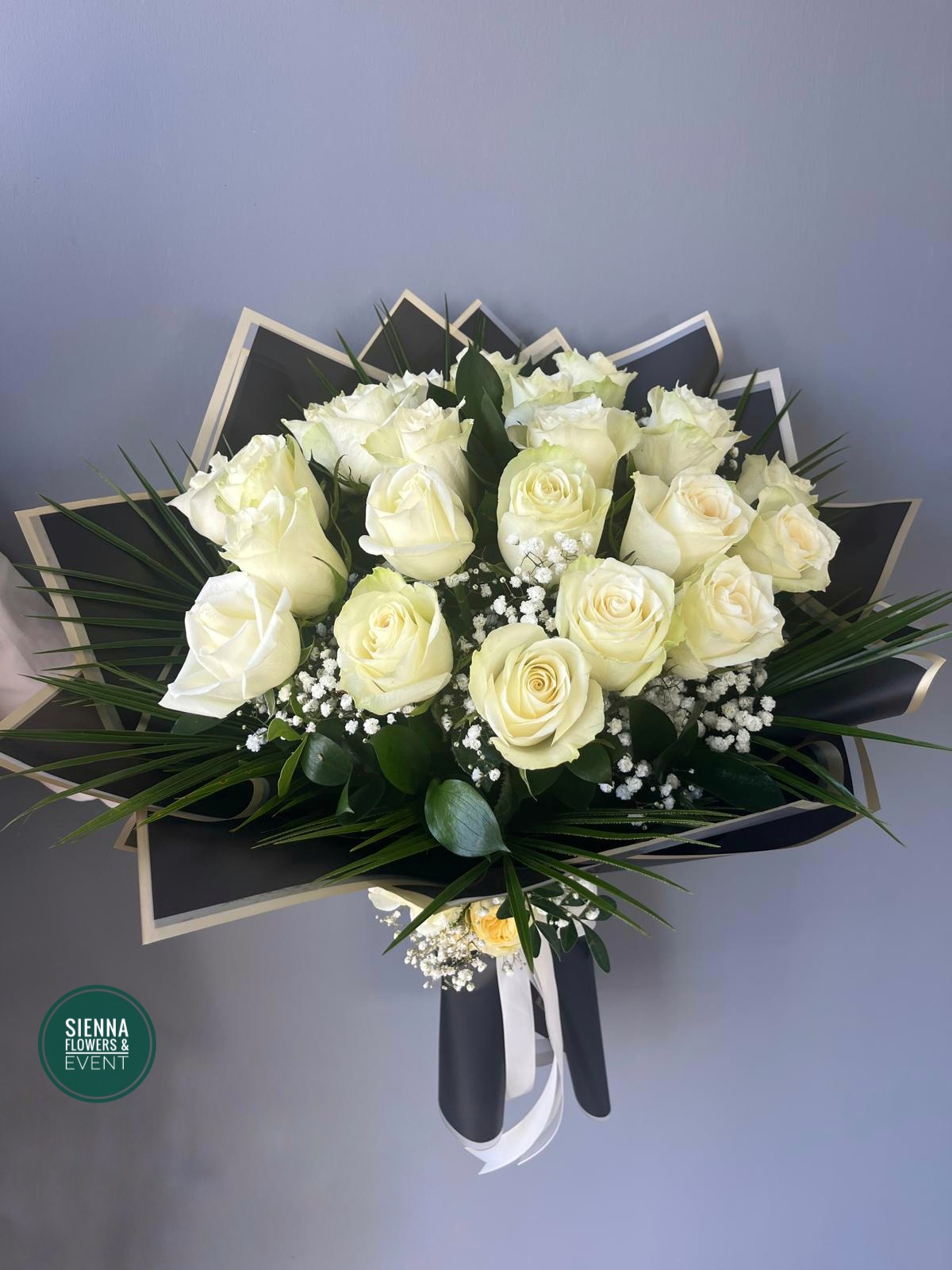 25 pieces ekvator roses ivory promise 